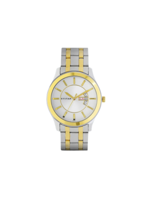 Men’s Silver Dial Metal Strap Wrist Watch