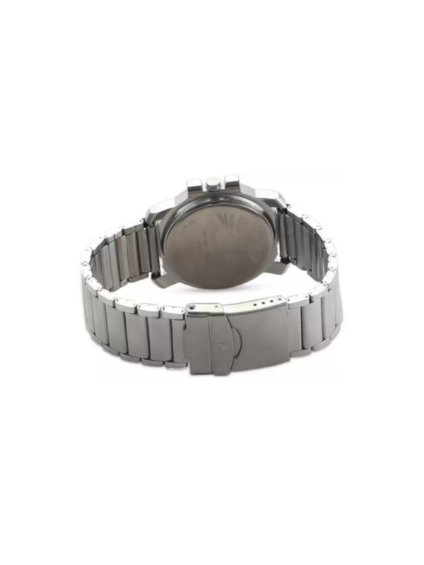 Men’s Silver Stainless Steel Analog Watch | Black Dial Premium Stylish Wrist Watch