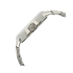 Men’s Silver Stainless Steel Analog Watch | Black Dial Premium Elegant Wrist Watch