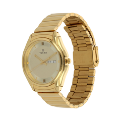 Men’s Black Dial Metal Strap Wrist Watch