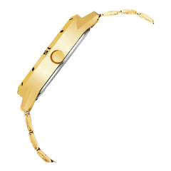 Men’s Golden Dial Metal Strap Wrist Watch