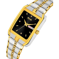 Men’s Black Dial Metal Strap Wrist Watch