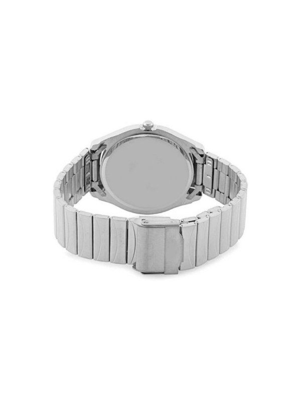 Men’s Silver Stainless Steel Analog Watch | Black Dial Premium Wrist Watch
