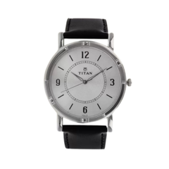 Men’s Brown Leather Strap Analog Watch | Classic Silver Dial Premium Wrist Watch