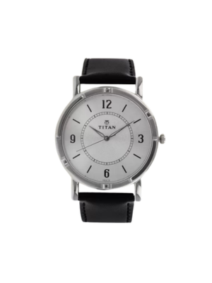 Men’s Brown Leather Strap Analog Watch | Classic Silver Dial Premium Wrist Watch