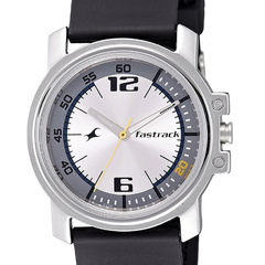 Men’s Silver Stainless Steel Analog Watch | Premium Black Dial Elegant Wrist Watch