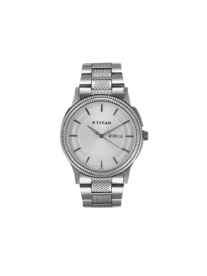 Men’s Silver Stainless Steel Analog Watch | Blue Dial Premium Stylish Wrist Watch