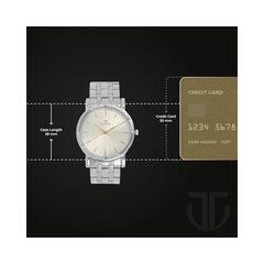 Men’s Silver Stainless Steel Analog Watch | Premium Blue Dial Stylish Wrist Watch