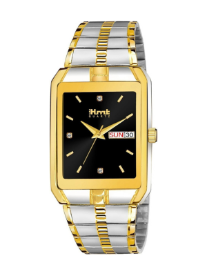 Men’s Black Dial Metal Strap Wrist Watch