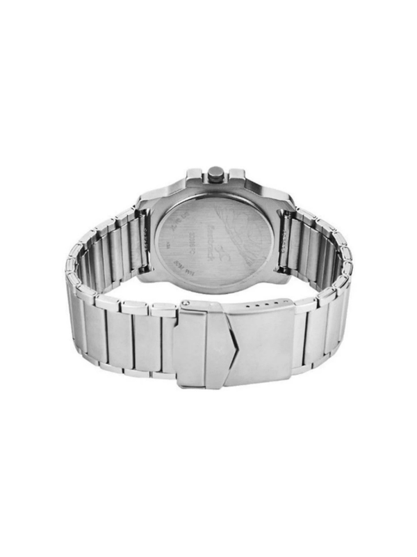 Men’s Silver Stainless Steel Analog Watch | Black Dial Premium Stylish Wrist Watch