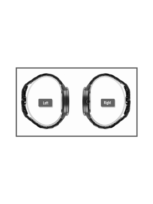 Men’s Black Dial Metal Strap Wrist Watch