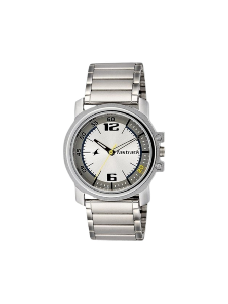 Men’s Silver Stainless Steel Analog Watch | Black Dial Premium Stylish Wrist Watch