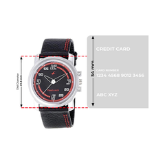 Men’s Black Leather Strap Analog Watch | Stylish White Dial Premium Wrist Watch