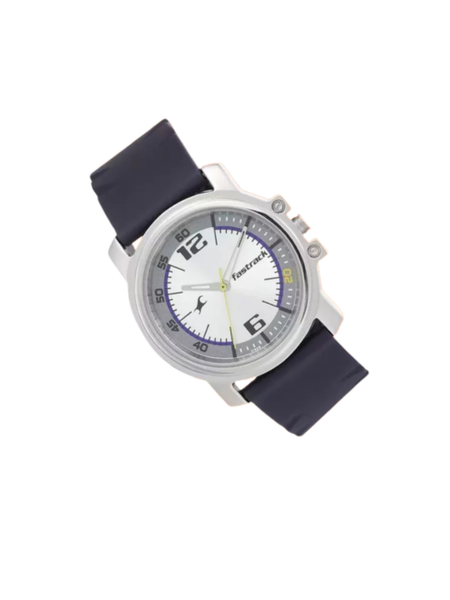 Men’s Silver Stainless Steel Analog Watch | Premium Black Dial Elegant Wrist Watch