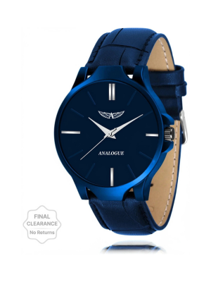 Boys Blue Dial Silicone Strap Wrist Watch