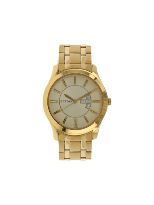 Men’s Gold & Silver Metal Strap Wrist Watch