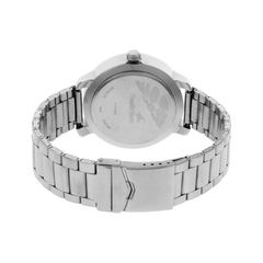 Men’s Silver Stainless Steel Analog Watch | Premium White Dial Elegant Wrist Watch
