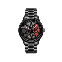 Men’s Black Dial Metal Strap Wrist Watch