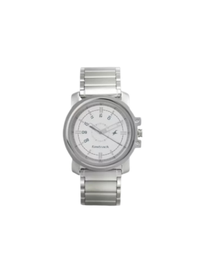 Men’s Silver Stainless Steel Analog Watch | Premium Black Dial Stylish Wrist Watch