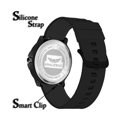 Boys Black Dial Silicone Strap Wrist Watch