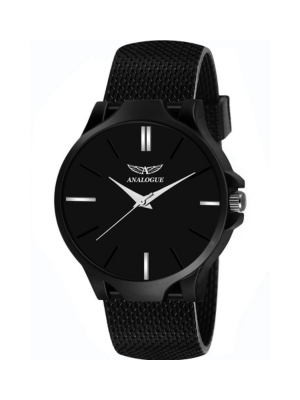 Boys Black Dial Silicone Strap Wrist Watch