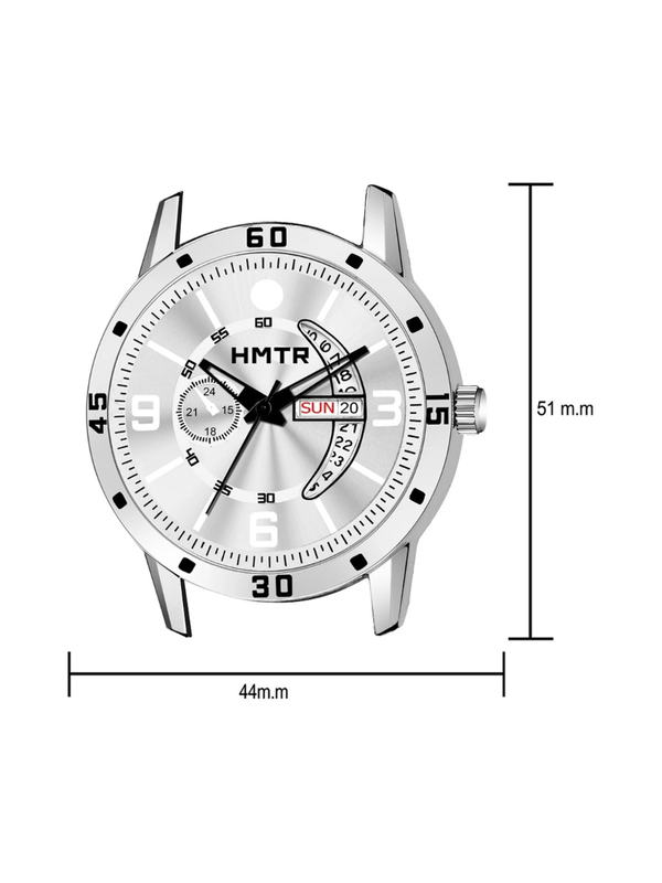 Men’s Black Dial Metal Strap Wrist Watch