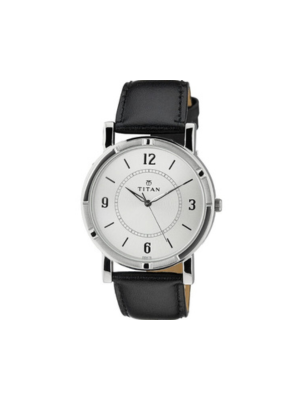 Men’s Brown Leather Strap Analog Watch | Classic Silver Dial Premium Wrist Watch