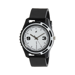 Men’s Black Leather Strap Analog Watch | White Dial Premium Classic Wrist Watch