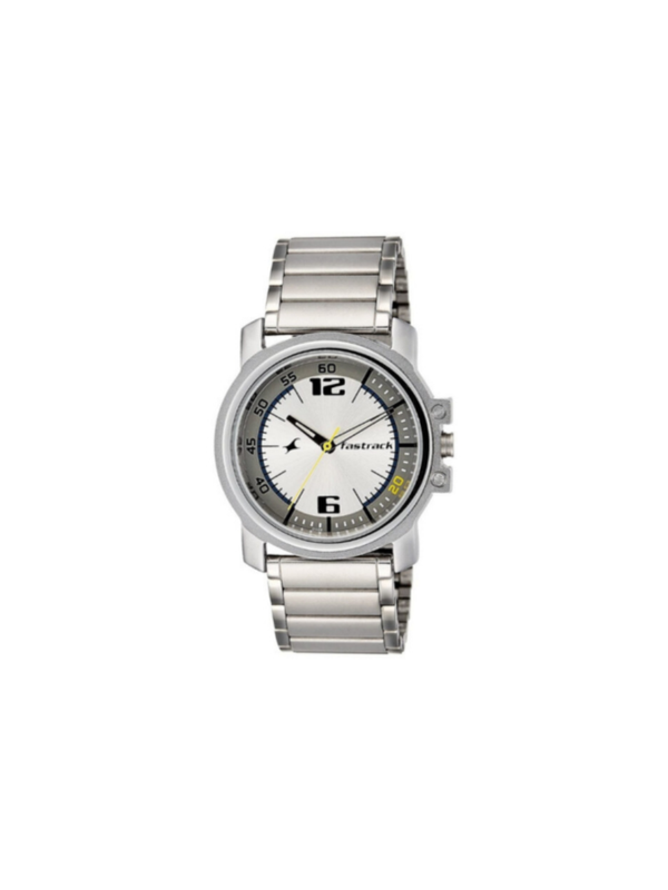 Men’s Silver Stainless Steel Analog Watch | Black Dial Premium Stylish Wrist Watch