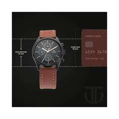 Men’s Black Leather Strap Analog Watch | Elegant White Dial Premium Wrist Watch