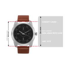 Men’s Brown Leather Strap Analog Watch | White Dial Premium Classic Wrist Watch