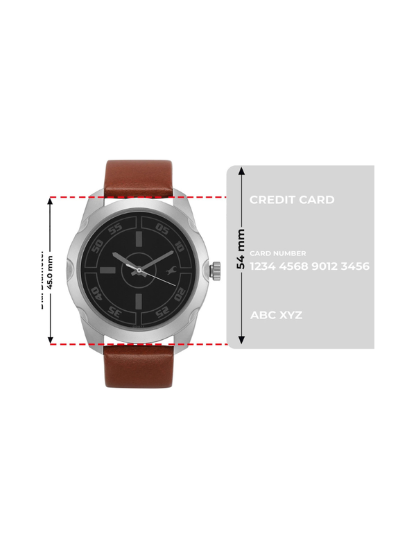 Men’s Brown Leather Strap Analog Watch | White Dial Premium Classic Wrist Watch