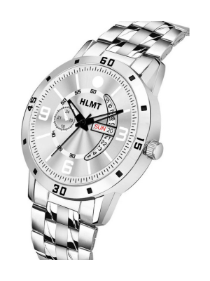 Men’s Black Dial Metal Strap Wrist Watch