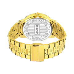 Men’s Golden Dial Metal Strap Wrist Watch