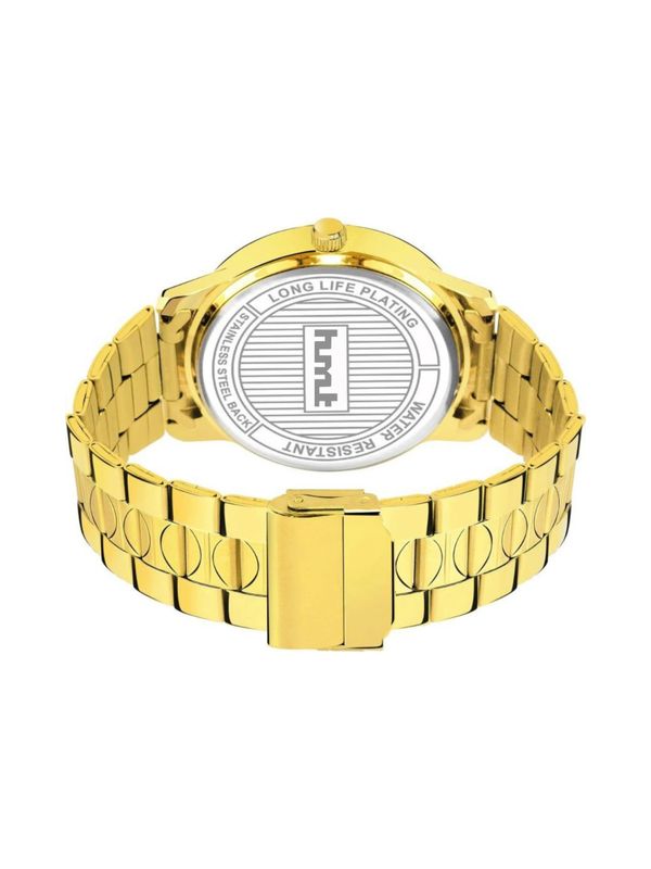 Men’s Golden Dial Metal Strap Wrist Watch