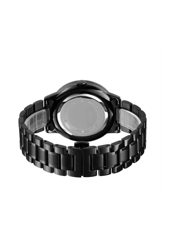 Men’s Black Dial Metal Strap Wrist Watch