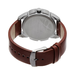Men’s Brown Leather Strap Analog Watch | White Dial Premium Classic Wrist Watch