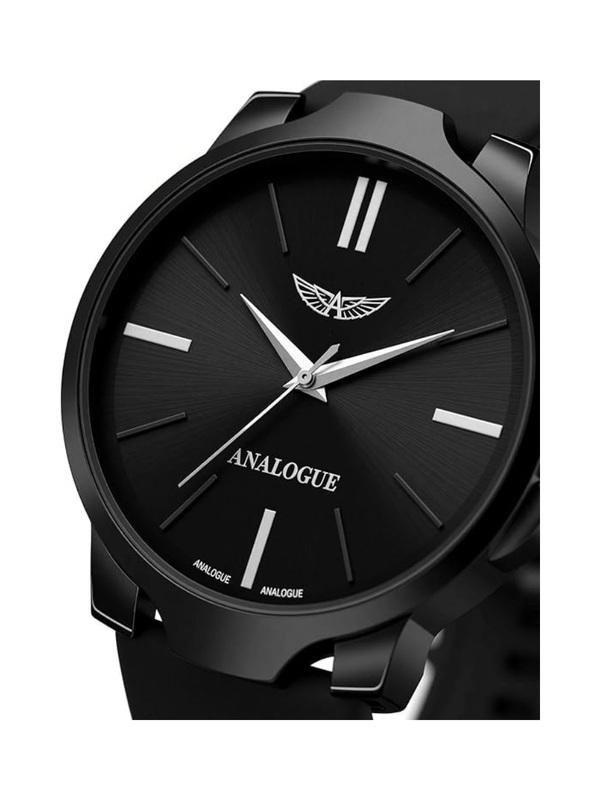 Boys Black Dial Silicone Strap Wrist Watch