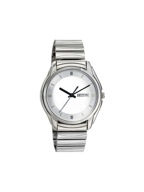 Men’s Silver Stainless Steel Analog Watch | Black Dial Premium Wrist Watch