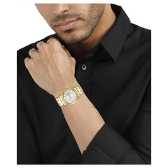 Men’s Gold & Silver Metal Strap Wrist Watch