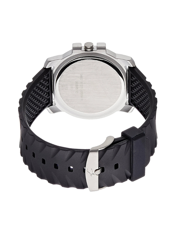 Men’s Silver Stainless Steel Analog Watch | Premium Black Dial Elegant Wrist Watch