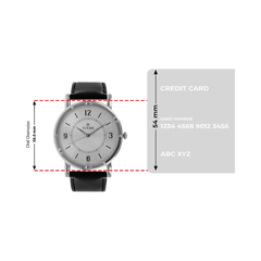 Men’s Brown Leather Strap Analog Watch | Classic Silver Dial Premium Wrist Watch