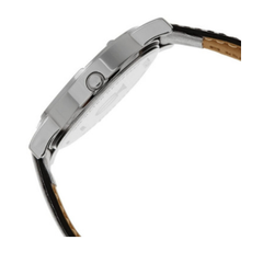 Men’s Brown Leather Strap Analog Watch | Classic Silver Dial Premium Wrist Watch