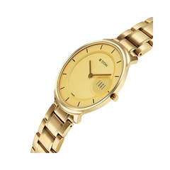 Men’s Gold Tone Analog Watch with Champagne Dial | Premium Stainless Steel Wrist Watch