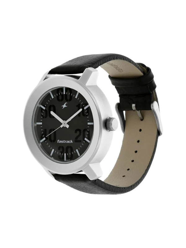 Men’s Brown Leather Strap Analog Watch | White Dial Premium Classic Wrist Watch