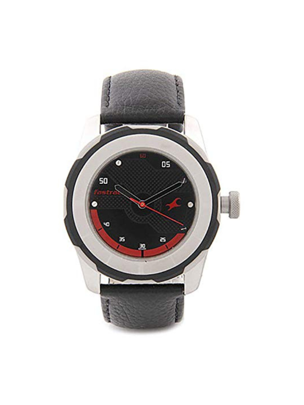 Men’s Brown Leather Strap Analog Watch | White Dial Premium Classic Wrist Watch