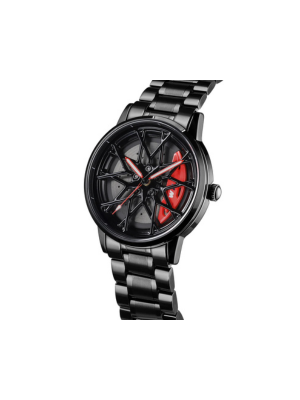 Men’s Black Dial Metal Strap Wrist Watch