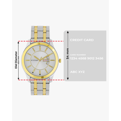 Men’s Silver Dial Metal Strap Wrist Watch