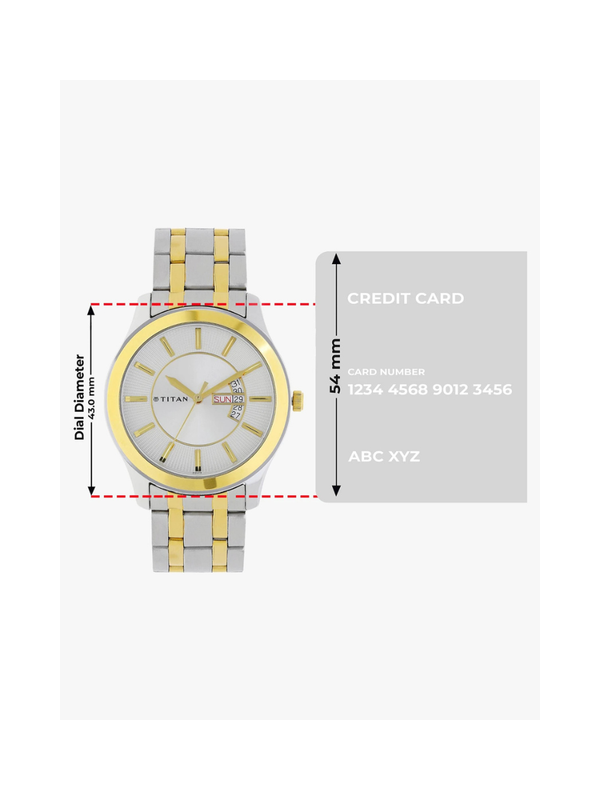 Men’s Silver Dial Metal Strap Wrist Watch