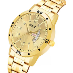 Men’s Golden Dial Metal Strap Wrist Watch